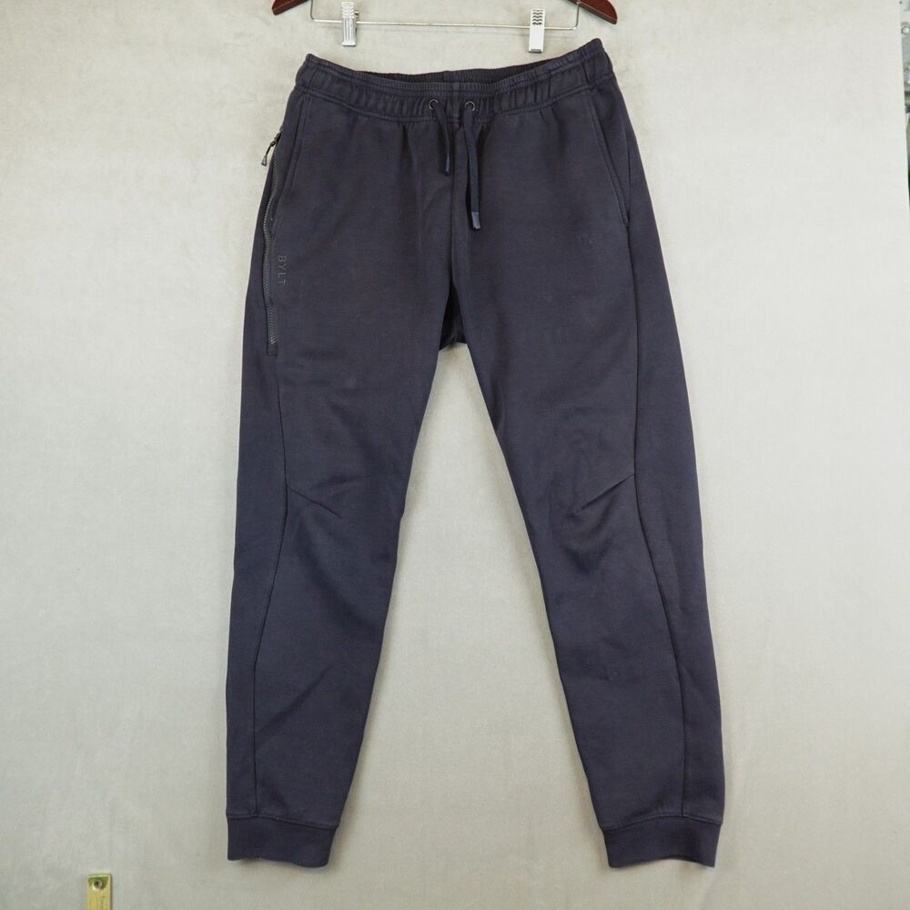 BYLT Jogger Sweatpant Mens Medium Black Slim Tapered Drawstring